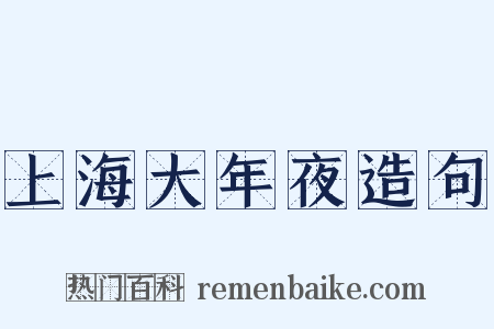 上海大年夜造句是什么意思的图片
